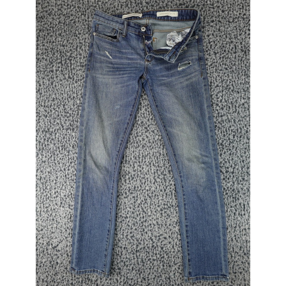 Pilcro Slim‎ Boyfriend Jeans Womens 25 Blue Distressed Medium Wash 11,138